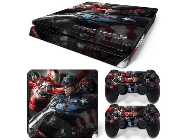 Iron Man Skin Sticker Protective Film for Slim PS4 Slim Console Controller Accessories GamePad Para(TN-PS4Slim-5789)