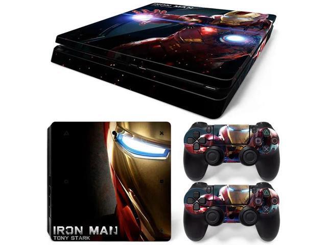 Iron Man Skin Sticker Protective Film for Slim PS4 Slim Console Controller Accessories GamePad Para(TN-PS4Slim-5798)