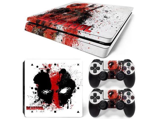 Deadpool Skin Sticker Protective Film for Slim PS4 PS4Slim Console Controller Accessories GamePad Para(TN-PS4Slim-1003)