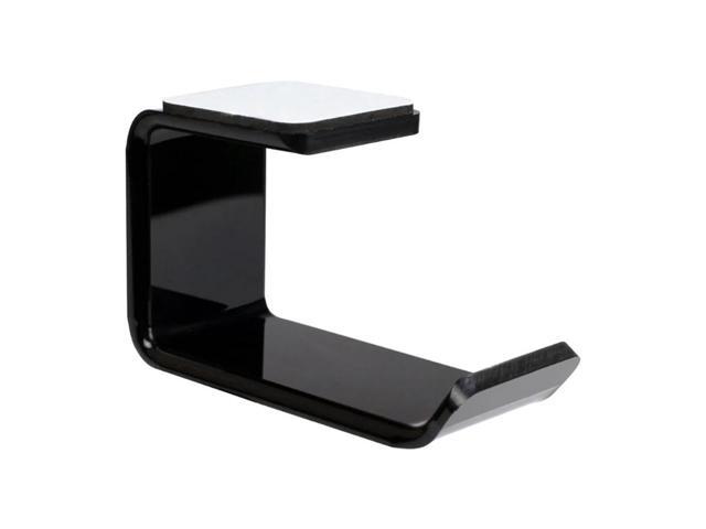 Sticky Acrylic Headphone Bracket Sticker Wall Mounted Hook Headset Holder Stand(black)
