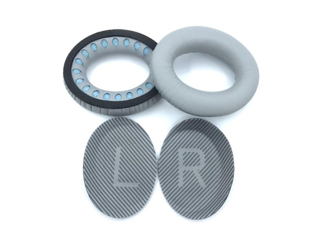 Replacement Ear Pads Soft Cushion Cover Earpads for QC25 QC35 Quiet Gaming Headset Headphones Earcap Cover(A2E QC15 QC25) (Gray)