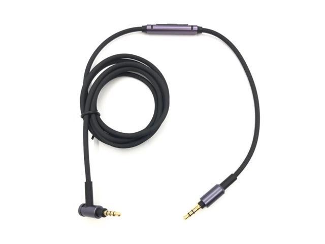 Cable Replacement Aux Cord for's-ony- MDR-1A MDR-1ABT MDR-1ADAC MDR-1AM2(With microphone) (Black)