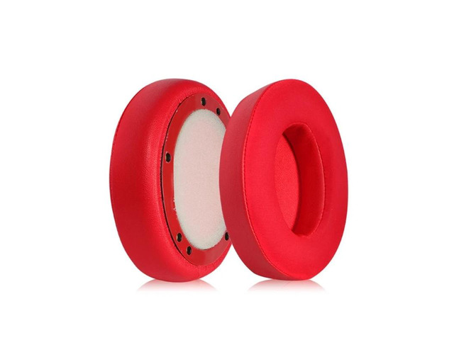 Cooling Silk Ear Pads Earmuff for Studio2 3 Headphone Memory Sponge Cover(Red)