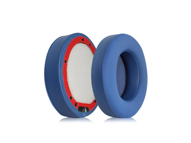 Cooling Silk Ear Pads Earmuff for Studio2 3 Headphone Memory Sponge Cover(Blue)