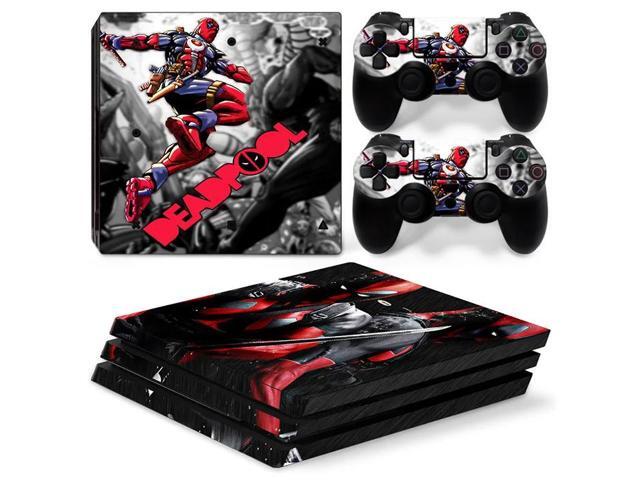 Deadpool Vinyl Skin Sticker for PS4 Pro Console 2 Controllers Decal Film Para Game Accessories(TN-P4Pro-5055)