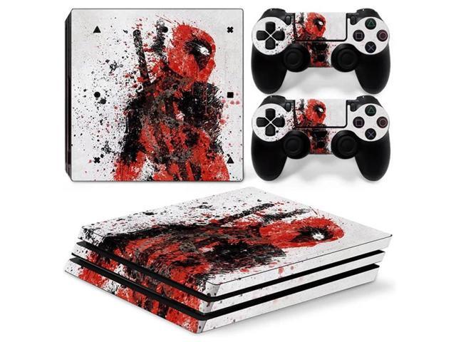 Deadpool Vinyl Skin Sticker for PS4 Pro Console 2 Controllers Decal Film Para Game Accessories(TN-P4Pro-5066)