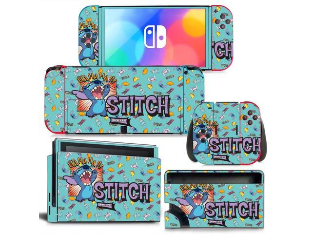 Stitch Skin Cute Full Sticker Decal for Switch Console Controller Dock Skin Vinyl Protective Film(1601)