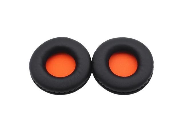 1 Pair Replacement Foam Ear Pads Cushion Cover for Skull candy 2.0 Earphone(black orange)