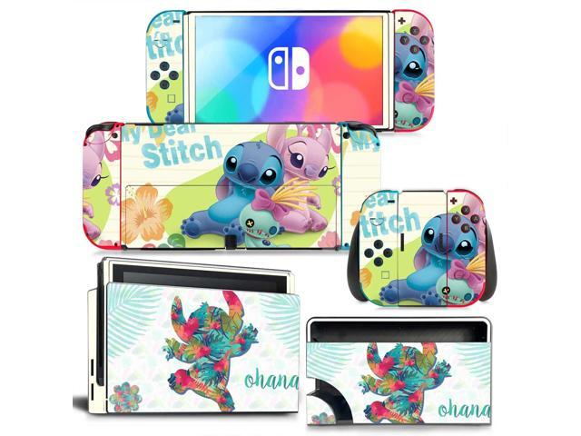Stitch Skin Cute Full Sticker Decal for Switch Console Controller Dock Skin Vinyl Protective Film(1608)