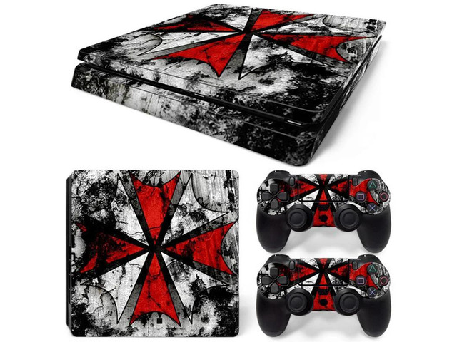 Skin Sticker Protective Film for Slim PS4 PS4Slim Console Controller Accessorie GamePad Cover(TN-PS4Slim-0333)