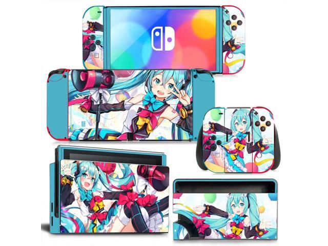 Japanese Girl Cartoon Skin Sticker Decal for Switch NSConsole Controller Dock Skin Vinyl Protective Film(1437)