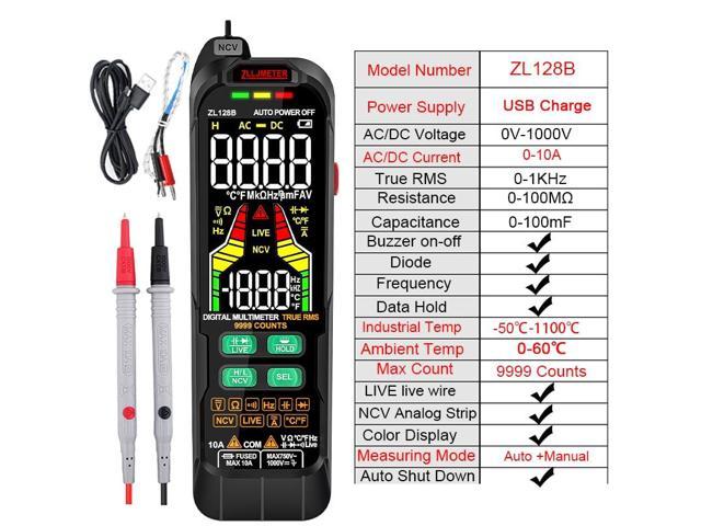 Photos - Other Power Tools USB Charge Multimeter Digital 9999 Counts AC DC Current Voltage Multimetro