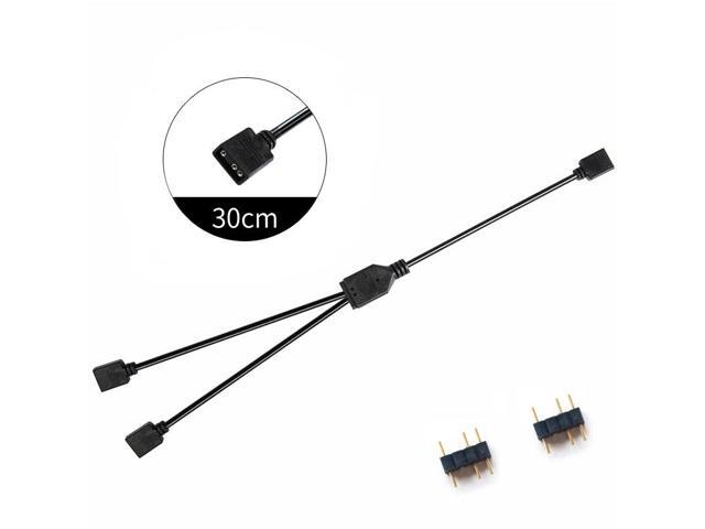 ARGB 5V 3Pin Extension Cable Adapter 30cm 1 To 1 2 3 4 5 12v 4pin RGB Splitter Cable(5V 1 to 2)(5V)
