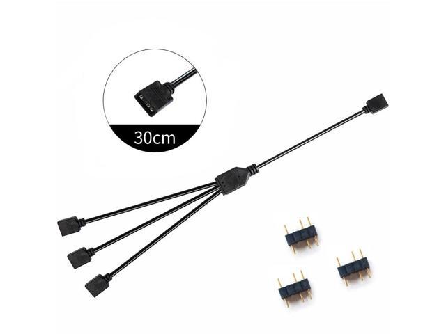 ARGB 5V 3Pin Extension Cable Adapter 30cm 1 To 1 2 3 4 5 12v 4pin RGB Splitter Cable(5V 1 to 3)(5V)