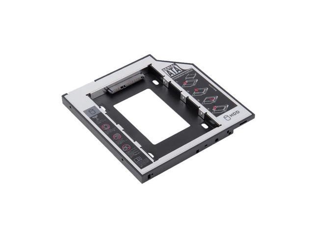 HDD Caddy 9.5mm/12.7mm SATA 3.0 Hard Disk Drive Enclosure 2.5'' SSD Case Box Optibay Adapter for Laptop CD DVD-ROM(Grey)(9.5mm)