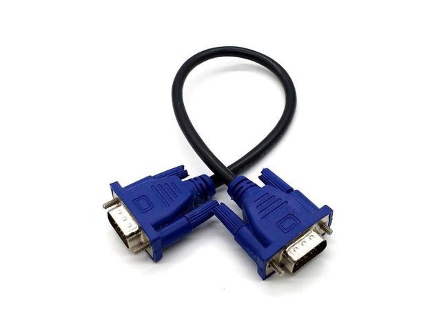 VGA Extension Cable HD 15 Pin Male To Male VGA Cables Cord Wire Line Copper Core for PC Computer Monitor Projector(0.3m)