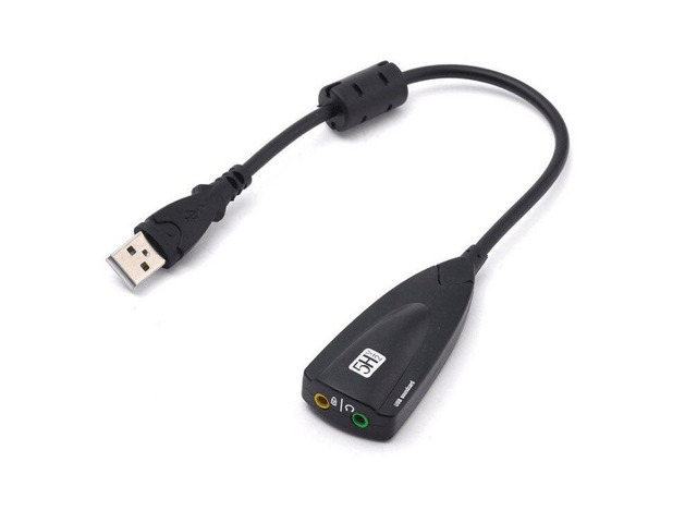 USB 2.0 Sound Card 5HV2 External 7.1 Channel Adapter with 3D Virtual Audio Sound