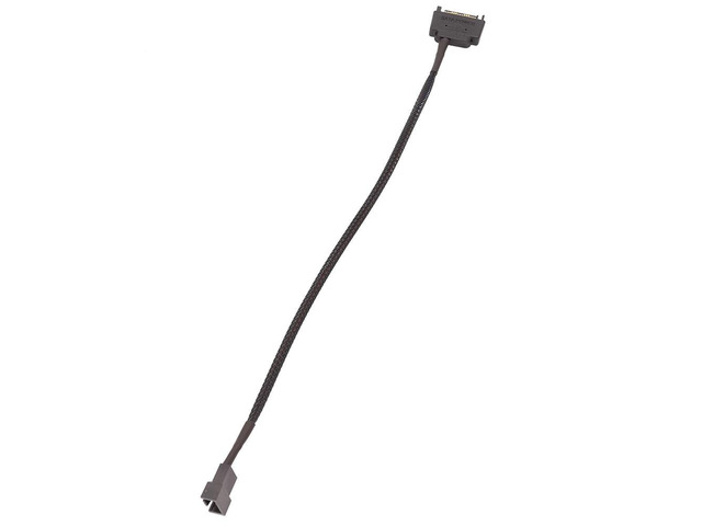 Black Sleeved 30cm Cooler Cooling Fan Splitter Power Cable 12V 4-Pin To 6 Port 3
