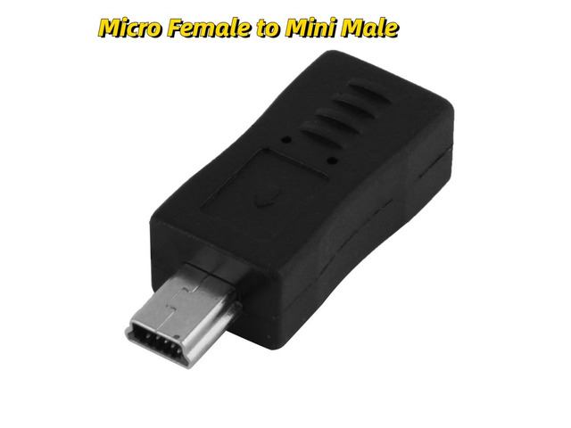Micro USB Female To Mini USB Male Adapter Charger Converter Mini USB V3 To Micro USB V8 Adapter for Mobile Phone Android MP3(B)