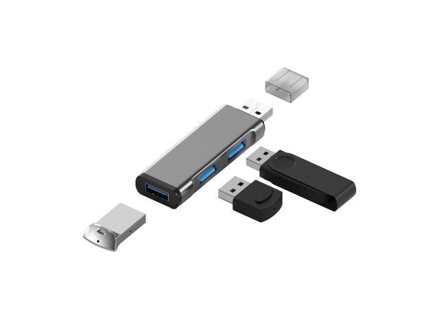USB Hub USB 3.0 4 PORT Type C HUB High Speed Data Cable Convertor Adapter Support Multi Systems Plug and Play USB Adapter(aluminum grey)