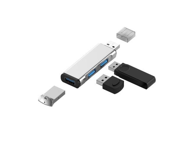 USB Hub USB 3.0 PORT Type C HUB High Speed Data Cable Convertor Adapter Support Multi Systems Plug and Play USB Adapter(aluminum silver)