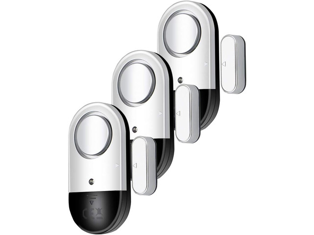 120 DB Loud Door and Window Open Alarm Sensor 3 Pack for Kids, Dementia Patients Safety, Burglar Anti-Theft Wireless Security Alarms Keep Your...