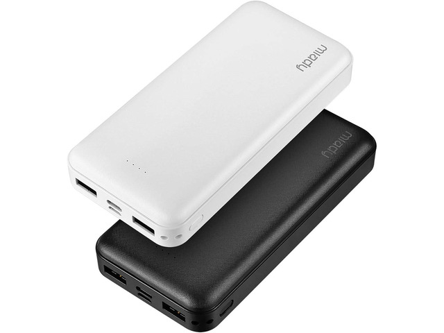 Miady Portable Charger, 2-Pack 20000mAh Battery Pack PD 22.5W USB Output Ports and Type C Fast in & Out Travel Fast Charging Power Bank Compatible...