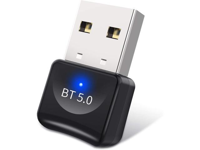 USB Bluetooth 5.0 Adapter for PC, Bluetooth Dongle Supports Windows 10/8.1/8/7 Desktop Laptop, for Bluetooth Speaker, Headset, Keyboard, Mouse.