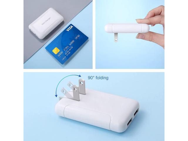 Excgood Flat USB Wall Charger - Slim USB Plug for Wall Outlet, Compatible with iPhone 16 15 14 Pro Max/13/12/11/Xr/Xs/X, Galaxy...