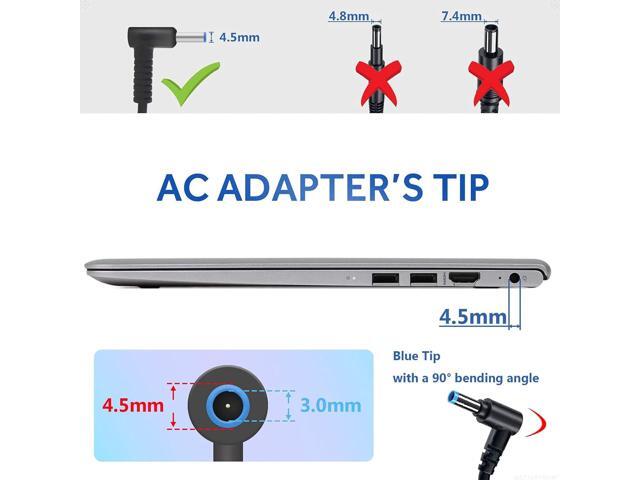 Laptop Charger for HP Smart Blue Tip Pavilion x360 x2 11 13 15 Elitebook 830 840 850 G3 G4 G5 G6 Probook 450 G5 640 650 G2 Spectre l25296-002...