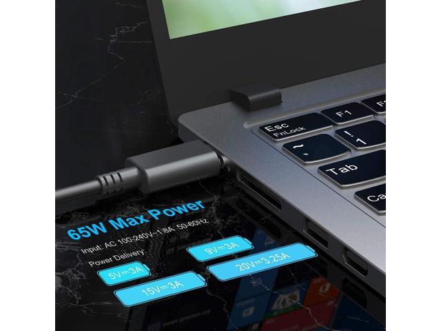Universal USB Type C 65W 45W Laptop Charger Compatible with Lenovo, Dell, Hp, Acer, chromebook, Asus, Samsung, Sony Computer Charger Fast Charging...