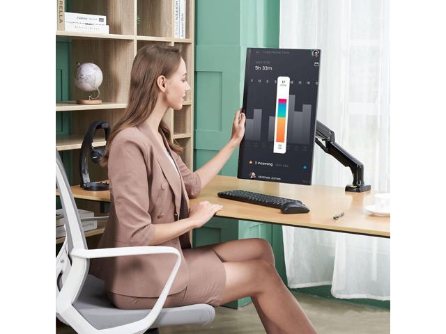 NB North Bayou Monitor Desk Mount Stand Full Motion Swivel Monitor Arm with Gas Spring for 17-30''Computer Monitors(Within 4.4lbs to 19.8lbs) F80