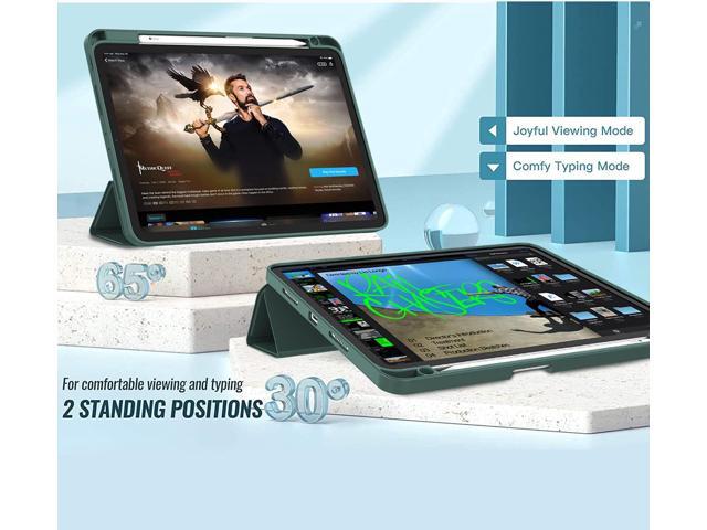 ZryXal New iPad Pro 11 Inch Case 2022(4th Gen)/2021(3rd Gen)/2020(2nd Gen) with Pencil Holder, Smart iPad Case [Support Touch ID and Auto...