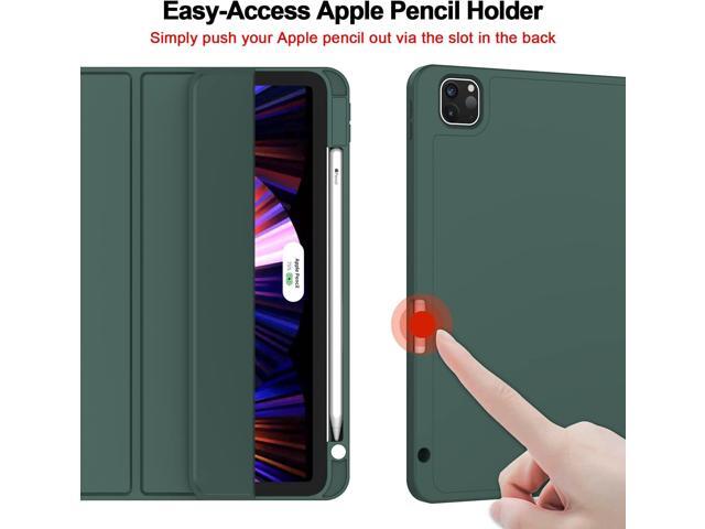 ZryXal New iPad Pro 11 Inch Case 2022(4th Gen)/2021(3rd Gen)/2020(2nd Gen) with Pencil Holder, Smart iPad Case [Support Touch ID and Auto...