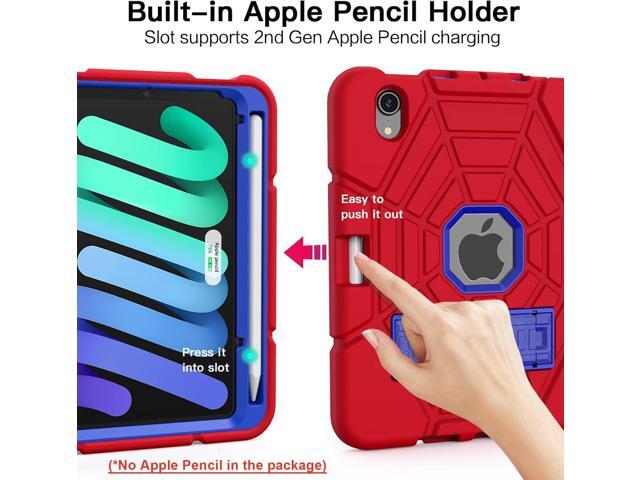 Grifobes Case for iPad mini 7th 2024 (A17 Pro) / Mini 6th Generation 2021 8.3', Heavy Duty Shockproof Cover with Pencil Holder Stand, for Mini 7/6...