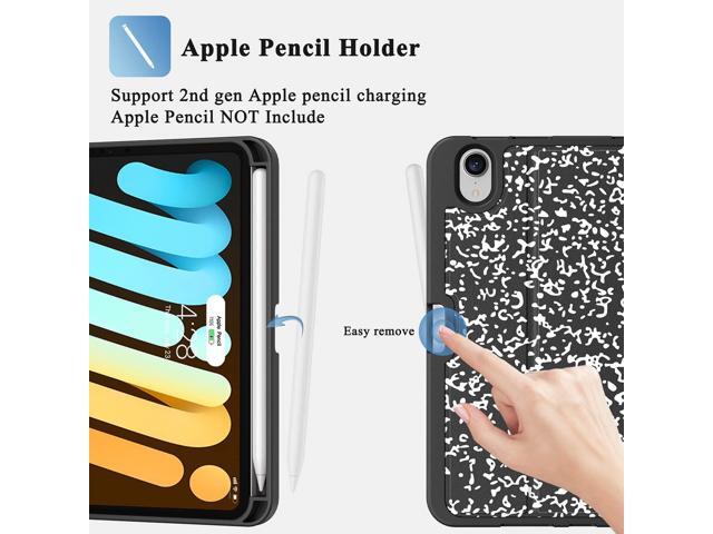 Supveco Case for iPad Mini 7 (A17 Pro) 2024/iPad Mini 6 2021 8.3 Inch with Pencil Holder-[Auto Wake/Sleep],Slim Protective Case with Soft TPU Back...