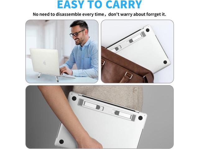 Riser for Desk,Pop up Laptop Stand,Adjustable Height Self-Adhesive Portable Laptop Stand with Feet, Extend Leg,Foldable Computer Stand for 10-17...