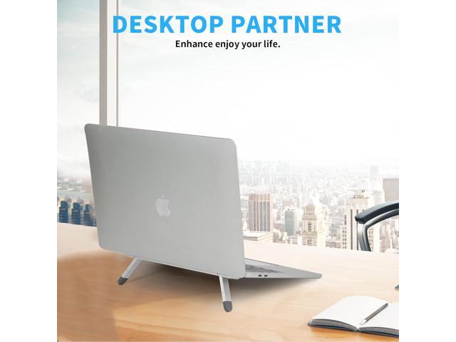 Riser for Desk,Pop up Laptop Stand,Adjustable Height Self-Adhesive Portable Laptop Stand with Feet, Extend Leg,Foldable Computer Stand for 10-17...