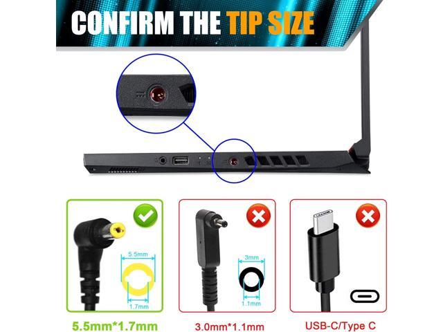 135W Laptop Charger for Acer Nitro 5 AN515-51 AN515-41 AN515-53 AN515-54 AN515-55 AN515-54 AN517-51 AN517-52 AN715-51 A715-52 S40-51 S40-52...