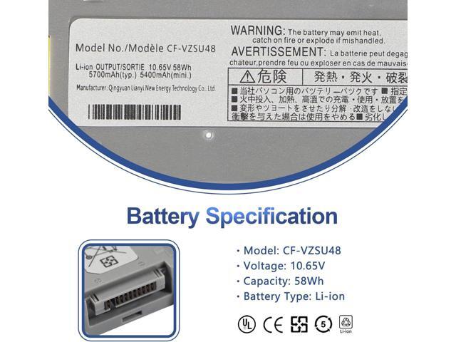 ANTIEE CF-VZSU48 Laptop Battery Replacement for Panasonic Toughbook CF-19 CF19 MK1 MK2 MK3 MK4 MK5 MK6 MK7 MK8 Series CF-VZSU48U CF-VZSU28...