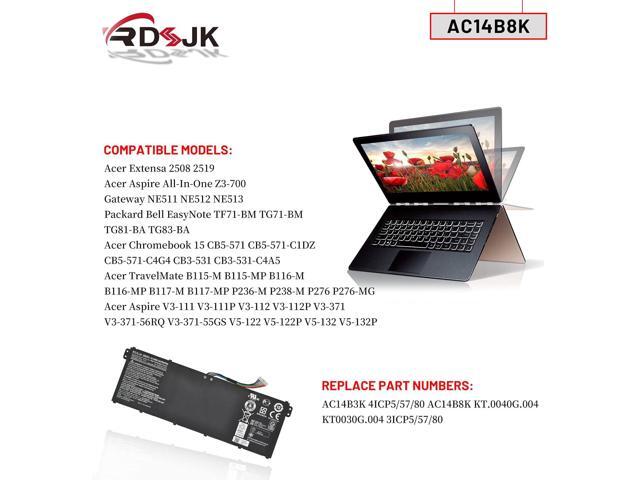 AC14B8K AC14B3K Laptop Battery for Acer Aspire R3-131T R5-471T R5-571T R7-371T Chromebook CB3-111 CB3-511 CB3-531 CB5-571 Swift 3 SF314-51 SF314-52...