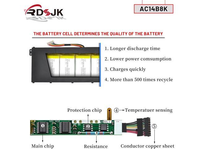 AC14B8K AC14B3K Laptop Battery for Acer Aspire R3-131T R5-471T R5-571T R7-371T Chromebook CB3-111 CB3-511 CB3-531 CB5-571 Swift 3 SF314-51 SF314-52...