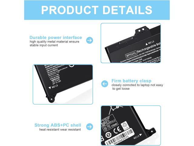 BP02XL 849909-850 Battery Replacement for HP Pavilion Laptop 15-AU 15-AW Series 15-AU057CL 15-AU030WM 15-AU063NR 15-AU123CL 15-AW002LA 15-AW053NR...