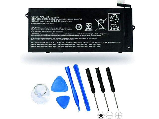 AP13J3K 11.25V 45Wh Laptop Battery compatable with Acer Chromebook 11.6' 11 C720-2848 C720 C720P C740 3ICP5/65/88