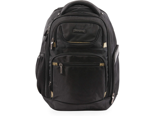 Hayes Laptop Backpack, Black/Gold, 18 Inch