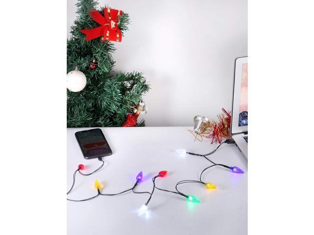 LED Christmas Light Phone Charger Cord USB Charging Cable Gift for Phone 14/13/12/11 Pro/XS/XS Max/XR/X/8 Plus/ 8/7 Plus/7s Plus/6s/6 with 10...