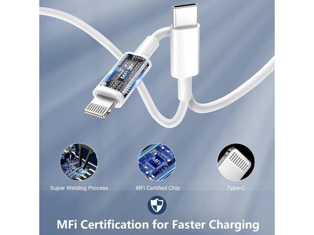 iPhone 13 14 Charger Cable,[Apple MFi Certified]2Pack iPhone Fast Charger 20W Type C Wall Charger Travel Plug Adapter USB C to Lightning Cable for...