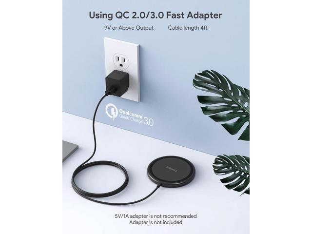 Wireless Charger 2-Pack 10W for iPhone Wireless Charger Pad COKOEYE, Fast Wireless Phone Charger for iPhone...