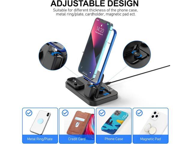 3 in 1 Charging Station for Apple Products, Removable Charging Stand for iPhone Series AirPods Pro/3/2/1, Charging Dock for Apple Watch...