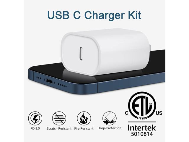Phone Charger Fast Charging, MFi Certified 2-Pack 20W USB-C Fast Charger with 6FT Fast Charging Cable for IP 14/13/12/11/Xs/8, i Pad and More